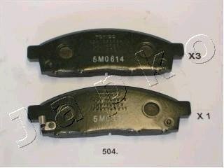 Комплект тормозных колодок, дисковый тормоз JAPKO 50504 (фото 1)