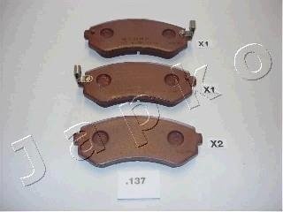 Комплект тормозных колодок, дисковый тормоз JAPKO 51137 (фото 1)