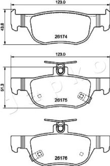 Фото 1 - колодки тормозные дисковые задние Mazda 3 (18-), CX30 (19-) JAPKO 51320 Колодки тормозные дисковые задние Mazda 3 (18-), CX30 (19-) JAPKO 51320 (фото 1)