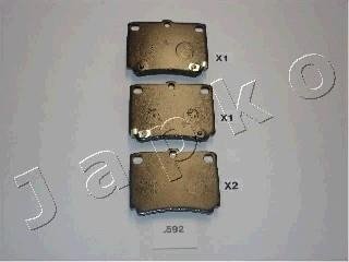 Комплект тормозных колодок, дисковый тормоз JAPKO 51592 (фото 1)