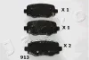 Колодки гальмівні дискові задні Jeep Renegade (14-), Compass (20-)/Fiat 500X (14-) JAPKO 51913 (фото 1)