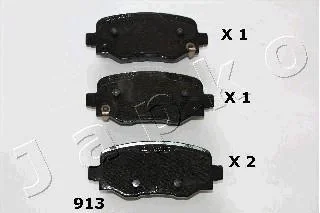 Колодки гальмівні дискові задні Jeep Renegade (14-), Compass (20-)/Fiat 500X (14-) JAPKO 51913