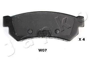 Комплект тормозных колодок, дисковый тормоз JAPKO 51W07 (фото 1)