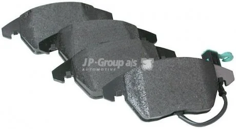 Гальмівні колодки перед. Caddy III/Golf V/Passat B6/Octavia A5 JP GROUP 1163601110