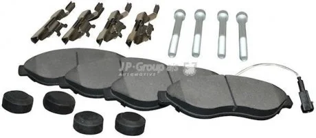 Тормозные колодки перед. Jumper/Ducato/Boxer 06- (1.1-1.5t) JP GROUP 4163603910