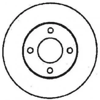 Тормозной диск передний AUDI 80/90/100 Jurid 561244JC