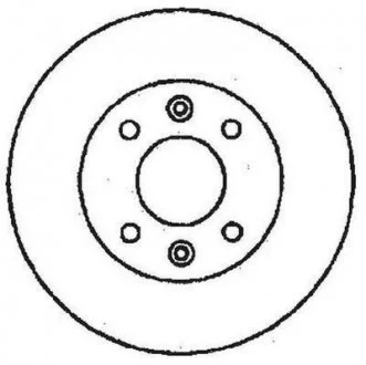 Тормозной диск передний Peugeot 106, 205, 306, 309, 405 / Citroen AX, C15, Saxo, ZX Jurid 561253JC