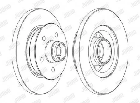 Диск тормозной передний VOLKSWAGEN Transporter III Jurid 561437JC1
