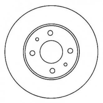NISSAN Диск тормозной передний ALMERA 1.4I 16V Jurid 562024JC