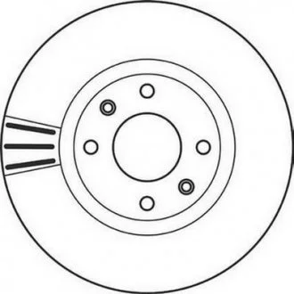 Гальмівний диск передній Citroen / DS / Opel / Peugeot Jurid 562129JC