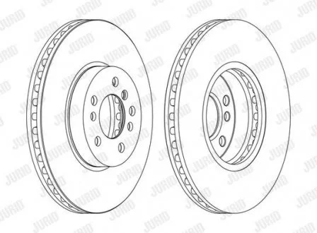 Гальмівний диск передній BMW X3/X5 Jurid 562134JC1