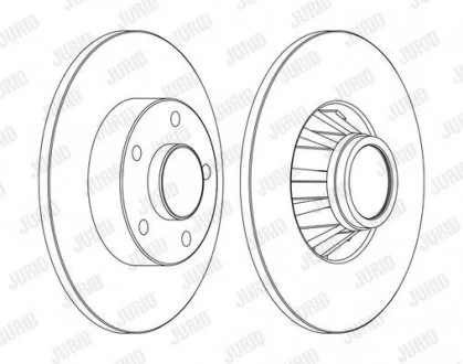 Тормозной диск задн Renault Trafic II / Opel Vivaro / Nissan Primastar Jurid 562211JC1