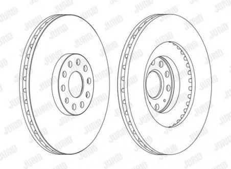 Тормозной диск передний AUDI A3 VW EOS/GOLF/PASSAT/SCIROCCO SEAT LEON SKODA SUPERB Jurid 562239JC1