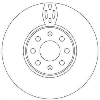 Тормозной диск передний Fiat Doblo / Punto / Opel Corsa Jurid 562297JC (фото 1)