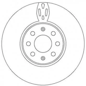 Тормозной диск передний Fiat Doblo / Punto / Opel Corsa Jurid 562297JC