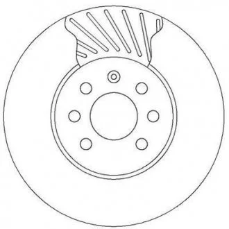 OPEL Диск тормозной передн.вентилир.Astra H,Combo,Meriva 03- Jurid 562315JC