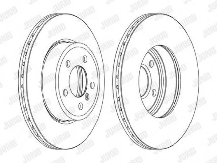 Гальмівний диск передній BMW X3 (2004->) Jurid 562350JC1