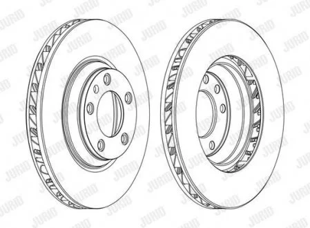 Гальмівний диск передній VW TOUAREG AUDI Q7 PORSCHE CAYENNE/PANAMERA Jurid 562360JC1