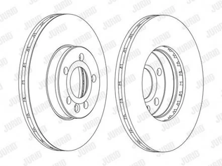 VW Диск гальмівний передний Sharan,T4,Ford Galaxy,Seat Alhambra Jurid 562382JC-1