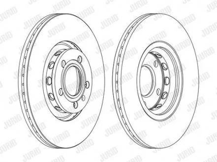 Гальмівний диск передній VW PASSAT AUDI A4/A6 SEAT EXEO SKODA SUPERB Jurid 562383JC1
