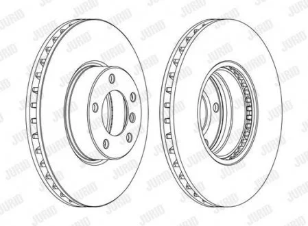 Гальмівний диск передній BMW 5 ALPINA B10 Jurid 562384JC1