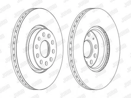 Гальмівний диск Audi A3 / TT Seat Leon VW Golf /Passat Skoda Octavia Jurid 562387JC1