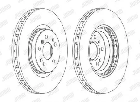 Тормозной диск передний Mercedes M-Class (W164), R-Class (W251, V251) Jurid 562403JC1