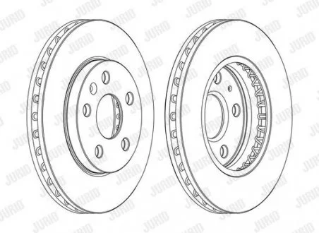 Тормозной диск Chevrolet Malibu/Opel Insignia A Jurid 562460JC1
