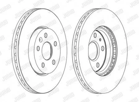 Гальмівний диск Chevrolet Malibu/Camaro Opel Insignia A/Astra G Jurid 562462JC1