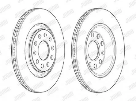 Гальмівний диск задній Audi A4 (B6, B7) Jurid 562510JC