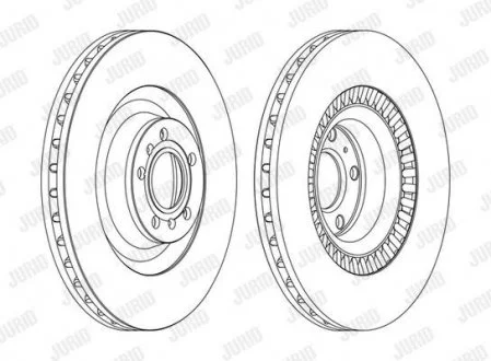Тормозной диск передний Audi A8 / VW Phaeton Jurid 562517JC1 (фото 1)