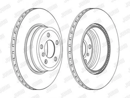 Тормозной диск BMW X5 (E70) / X6 (E71,E72,F16,F86) Jurid 562523JC1