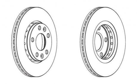 Гальмівний диск передній Renault Captur II, Duster, Fluence, Laguna III, Megane III, Scenic, Zoe / N Jurid 562529JC