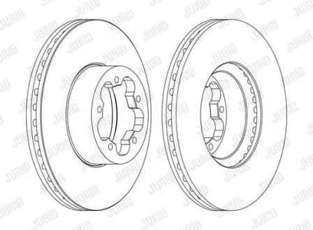 FORD Диск гальмівний передній Transit 06- Jurid 562540JC-1