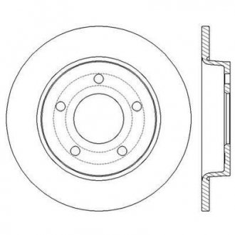 Тормозной диск задн Mazda 3, 5 (2003->) Jurid 562560JC (фото 1)