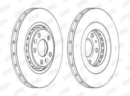 Гальмівний диск передній Renault Clio, Espace, Grand Scenic, Laguna, Megane, Scenic, Talisman Jurid 562596JC1