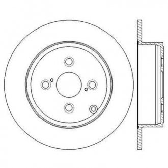 TOYOTA Гальмівний диск задн. Corolla 02- Jurid 562600JC