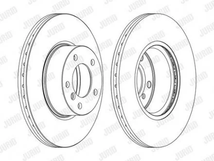 Тормозной диск передний BMW 1/2/3/4/X1 Jurid 562618JC1