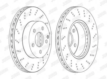 Гальмівний диск передній MERCEDES-BENZ C/SLS SPORT&AMG MODELS Jurid 562619JC1
