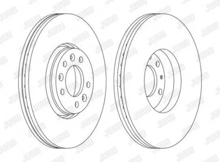 Тормозной диск передний CITROËN C5/JUMPY FIAT SCUDO PEUGEOT EXPERT Jurid 562622JC1