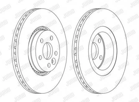 Тормозной диск передний FORD GALAXY/S-MAX LAND ROVER FREELANDER VOLVO S60/S80/XC70 Jurid 562643JC1