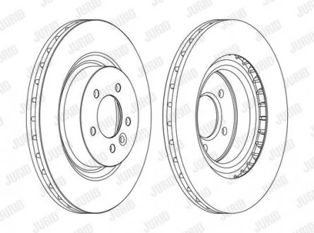 Гальмівний диск передній LAND ROVER DISCOVERY RANGE ROVER SPORT Jurid 562654JC1