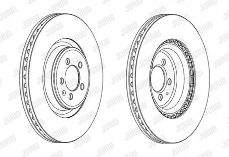 Гальмівний диск передній AUDI A4/A5/A6/A7/Q5 Jurid 562661JC1