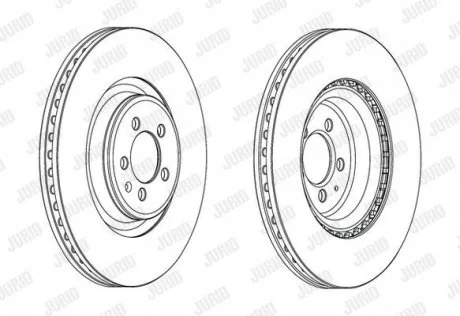 Тормозной диск передний AUDI A4/A5/A6/A7/Q5 Jurid 562661JC1