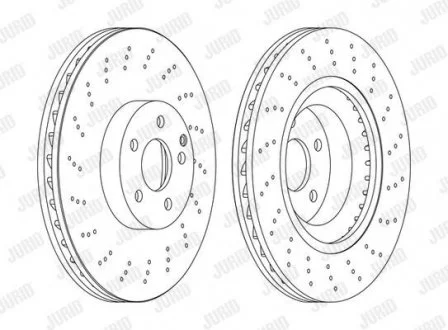 Гальмівний диск передній Mercedes E-Class (W211, S211), S-Class (S221, C216), SL (R230) Jurid 562678JC1