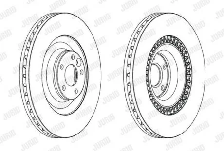 Гальмівний диск передній AUDI A8 Jurid 562696JC1