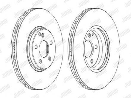 Тормозной диск передний Mercedes E-Class (W211, S211) (2003->) Jurid 562728JC1 (фото 1)
