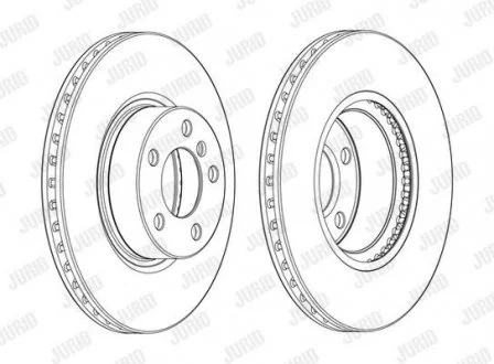 Тормозной диск передний BMW X3/X4 Jurid 562891JC1