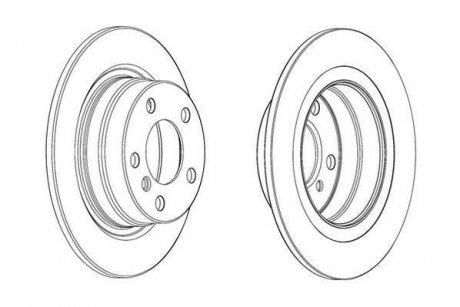 Тормозной диск задн BMW 1/2 Jurid 562905JC (фото 1)