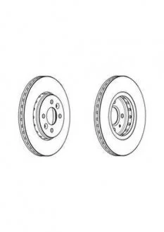 Тормозной диск передний Renault Captur I, Clio V, Dokker, Kangoo, Lodgy, Megane I, II, Scenic I, Tw Jurid 562959JC